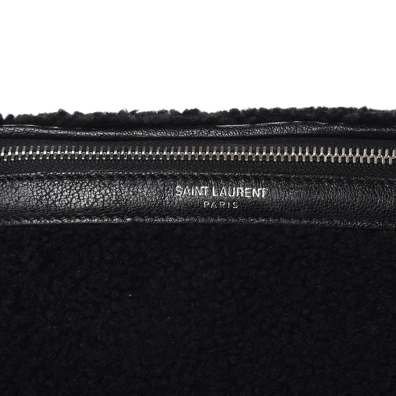 Saint Laurent Shearling Belt Bag Black 8 of 8