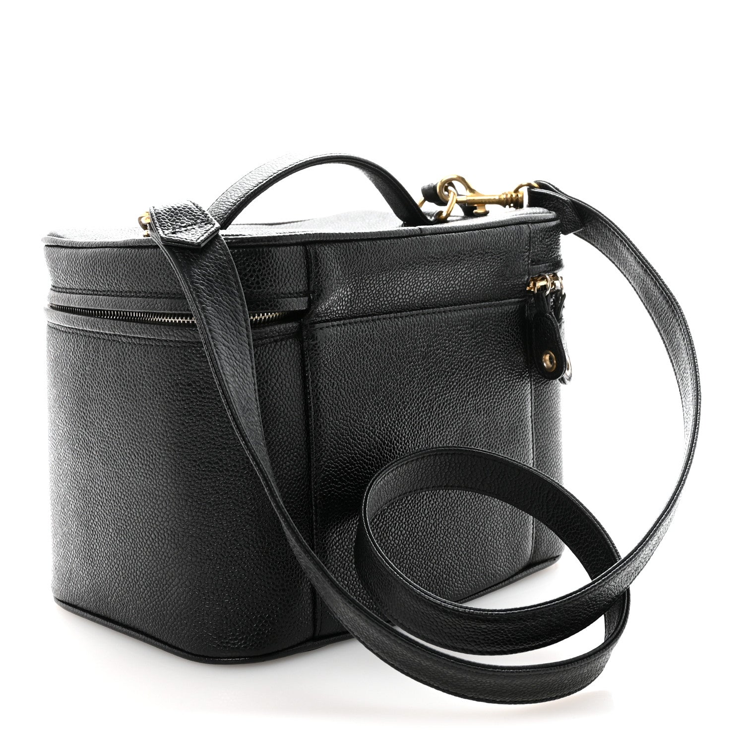 Chanel Caviar CC Vanity Train Case Black 3 of 10