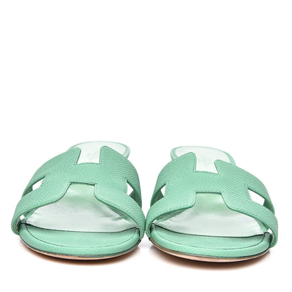 Hermes Epsom Oasis Sandals 40 Malachite 2 of 11