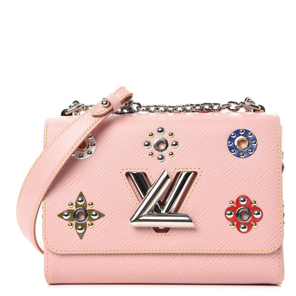 Louis Vuitton Epi Mechanical Flowers Twist Shoulder Bag MM Rose Ballerine 1 of 8