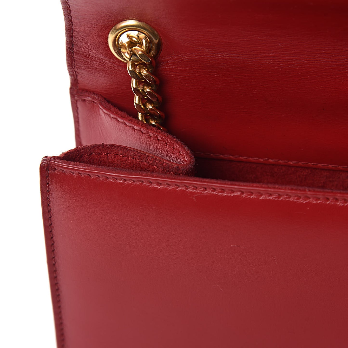Smooth Calfskin Medium Classic Monogram Kate Tassel Satchel New Red