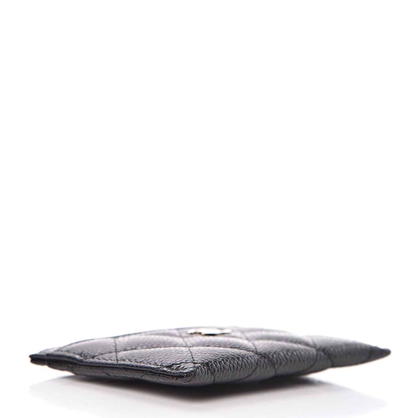 Caviar Quilted Card Holder Black