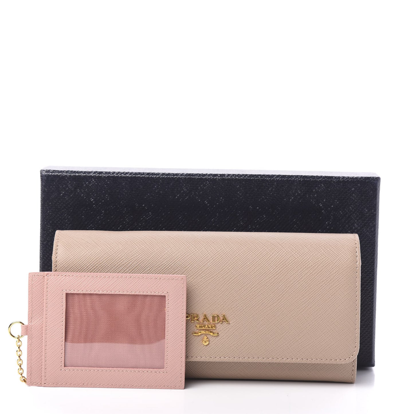 Saffiano Metal Continental Flap Wallet Cammeo