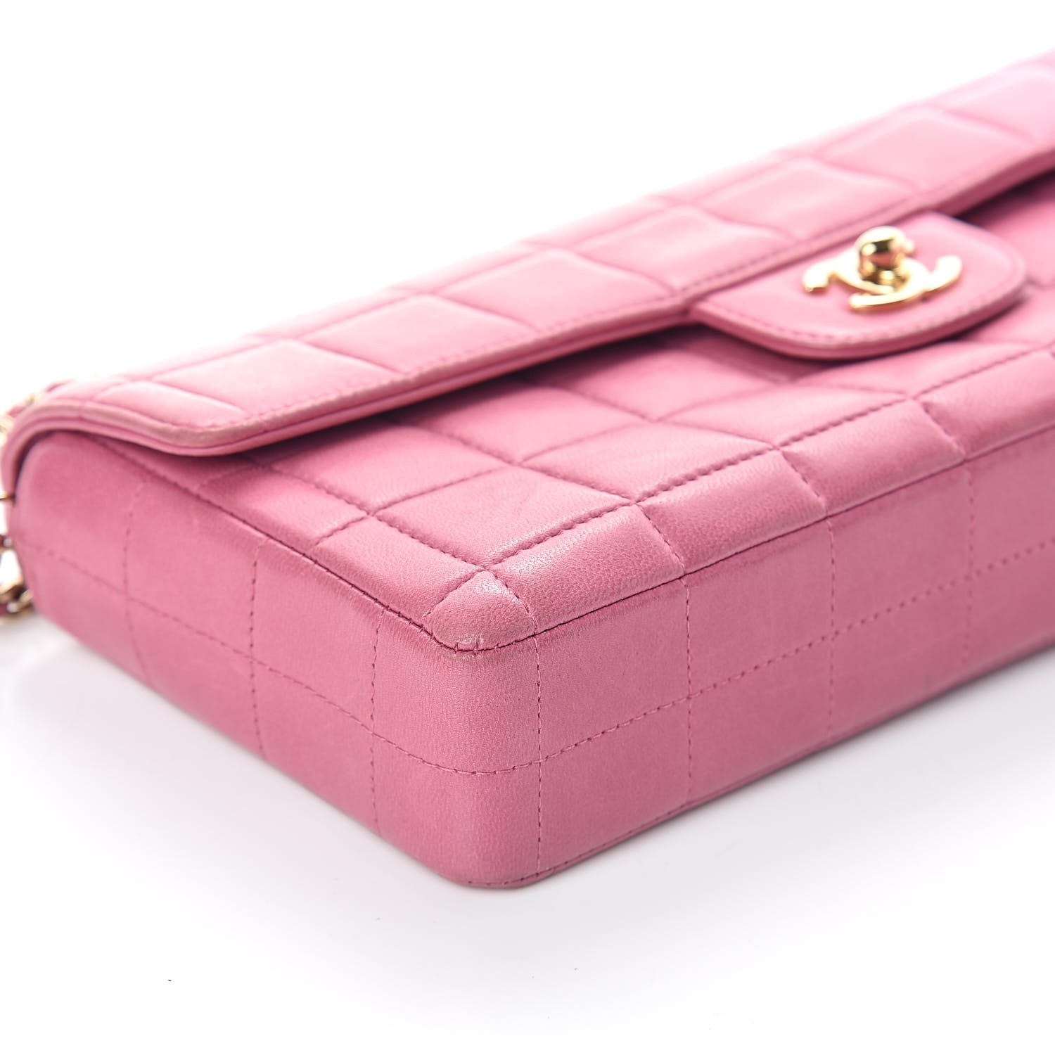 Chanel Lambskin East West Chocolate Bar Flap Pink 8 of 9
