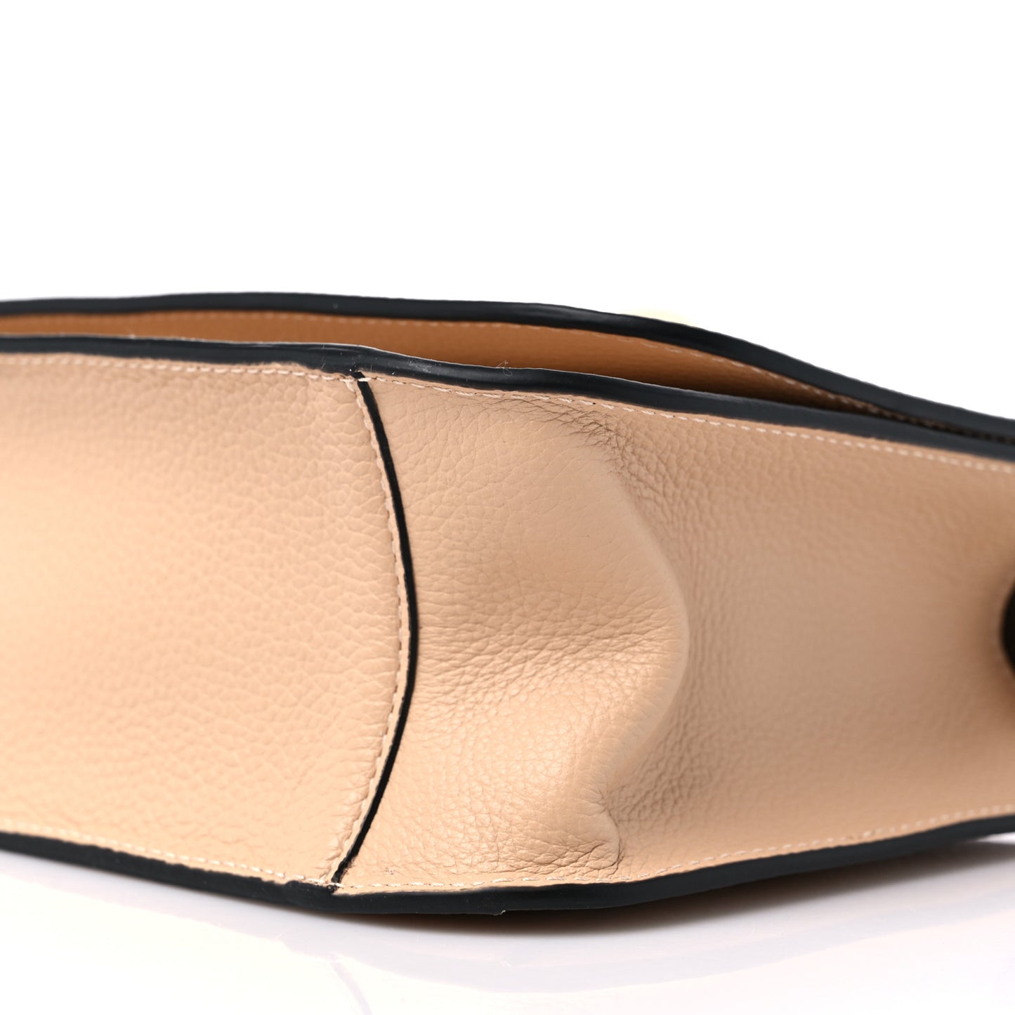 Grained Calfskin Virtus Shoulder Bag Beige