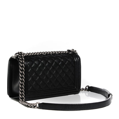 Chanel Caviar Quilted Medium Boy Flap Black 3 of 7
