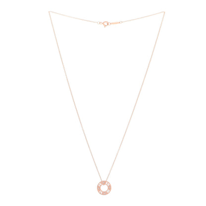 Tiffany 18K Rose Gold Diamond Atlas Pierced Pendant Necklace 3 of 7