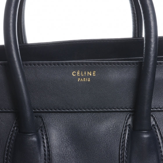 Celine Smooth Calfskin Mini Luggage Navy 3 of 9