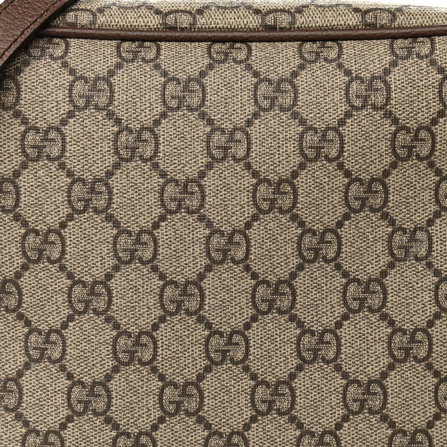 Gucci GG Supreme Monogram Textured Calfskin Square Messenger Bag Beige Ebony New Acero 8 of 10