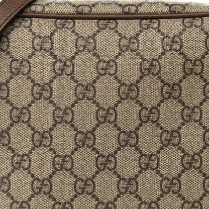 Gucci GG Supreme Monogram Textured Calfskin Square Messenger Bag Beige Ebony New Acero 8 of 10