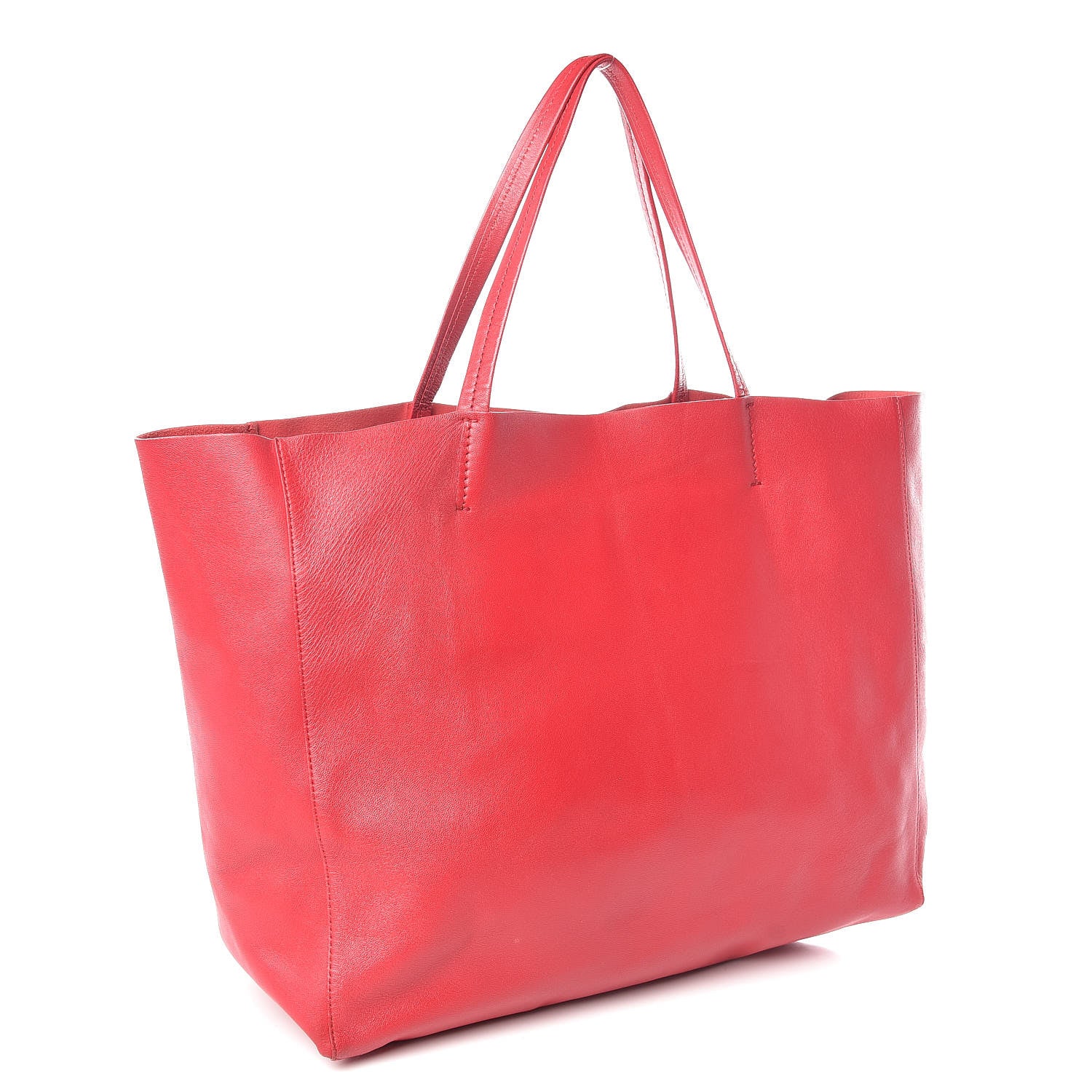 Celine Lambskin Horizontal Cabas Red 3 of 23
