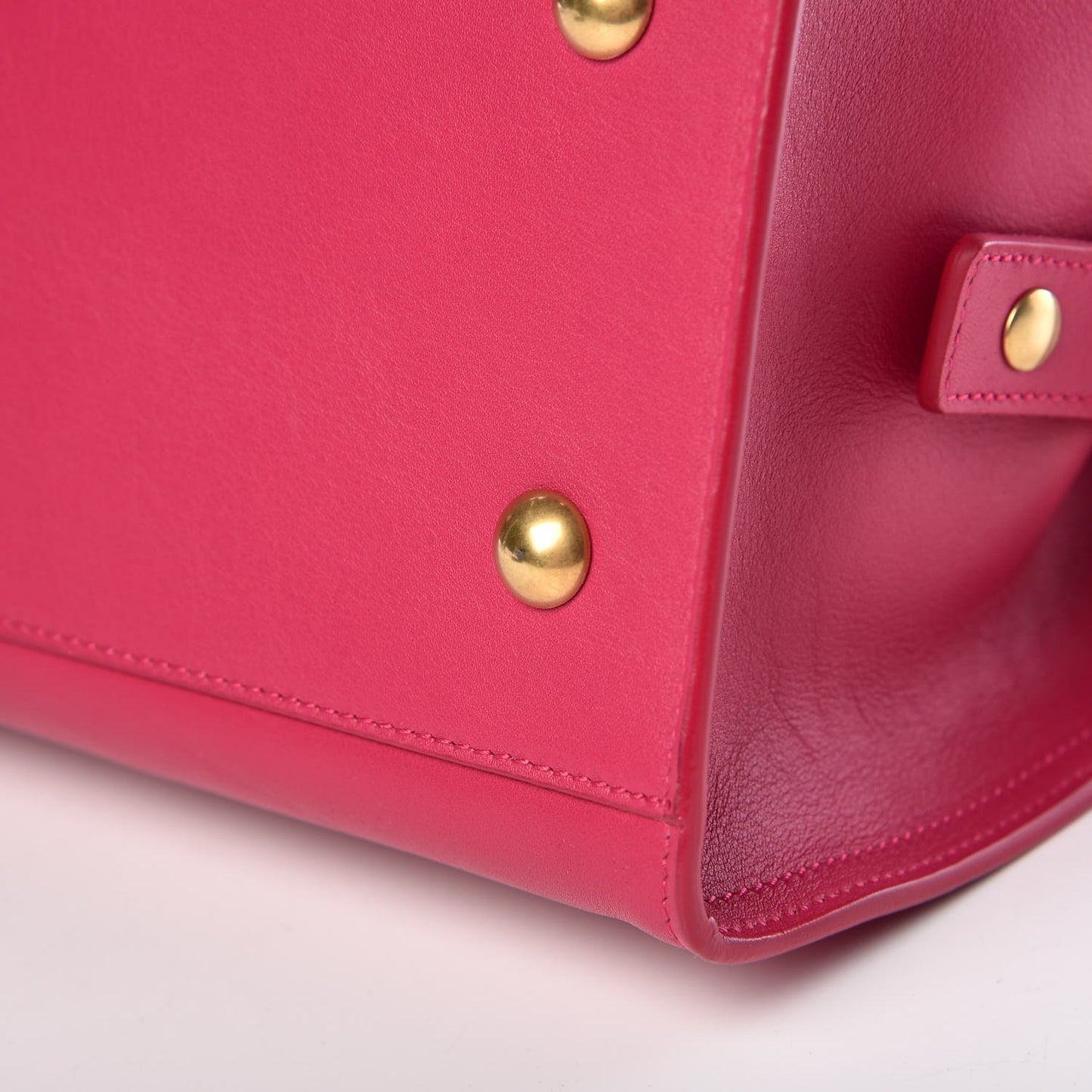 Calfskin Small Classic Y Cabas Fuchsia