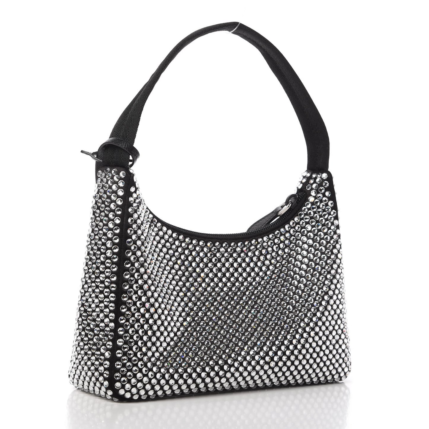 Satin Crystal Mini Re-Edition 2000 Bag Cristal