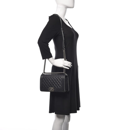 Chanel Calfskin Quilted Medium Boy Flap Black 2 of 18