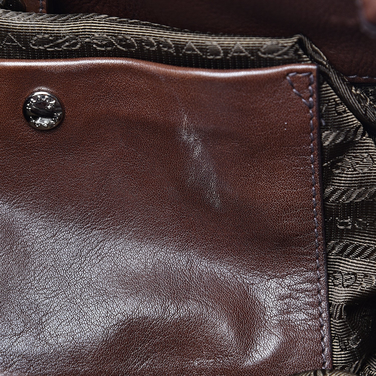 Prada Soft Calf Pleated Two Pocket Hobo Bruciato 19 of 19