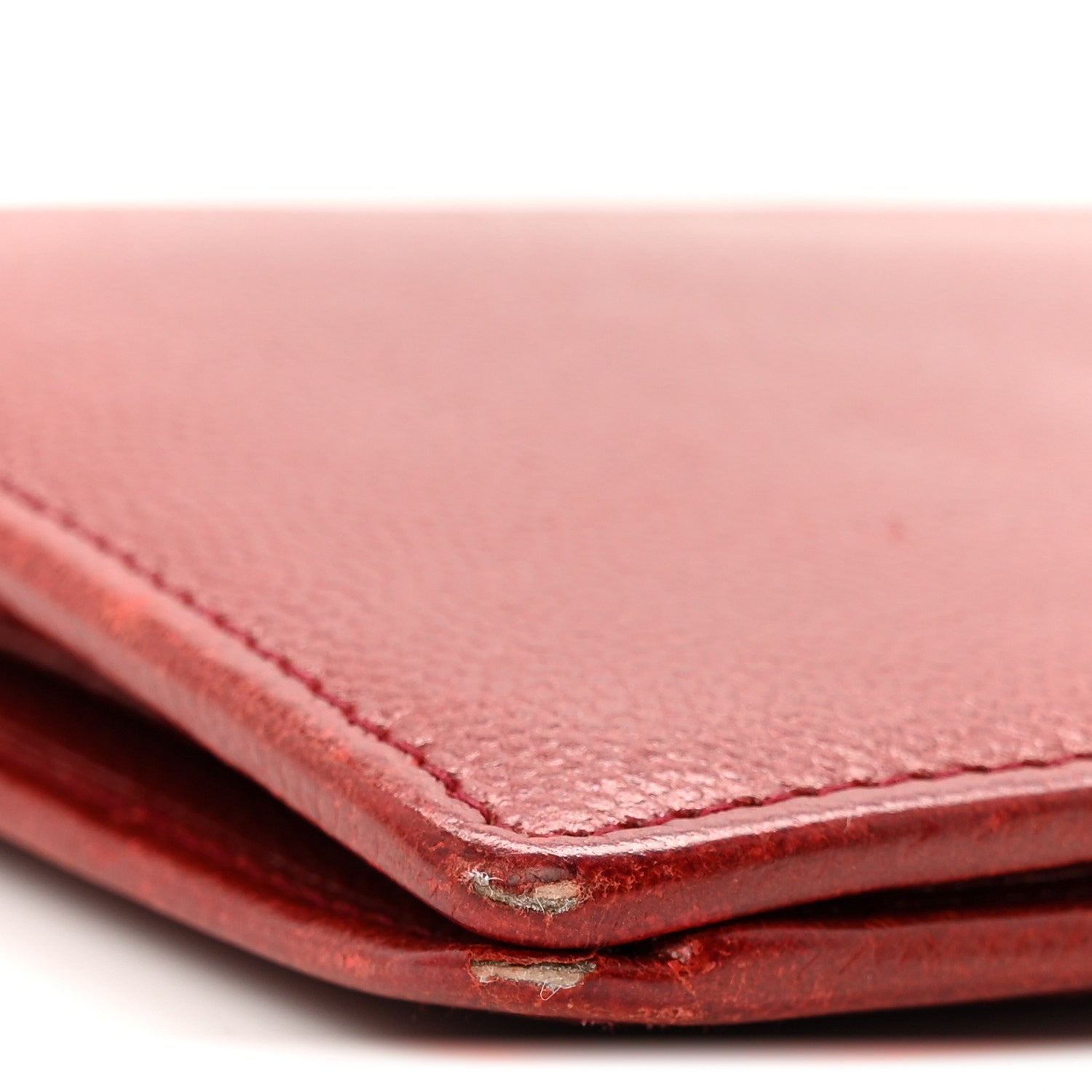Chanel Caviar Sevruga Yen Wallet Red 9 of 10