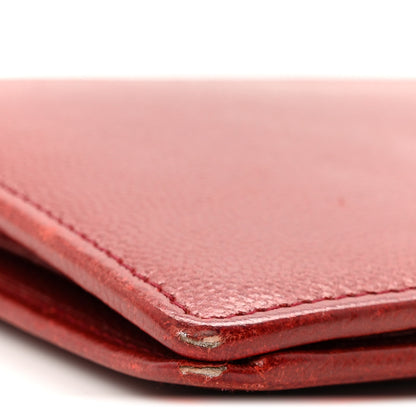Chanel Caviar Sevruga Yen Wallet Red 9 of 10