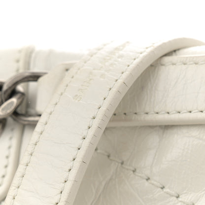 Saint Laurent Crinkled Calfskin Matelasse Monogram Medium Niki Chain Satchel Dirty White 12 of 13