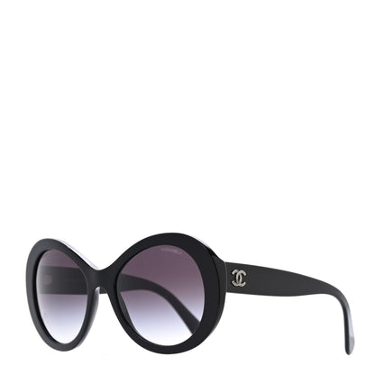Chanel Oval CC Sunglasses 5372 Black 1 of 7