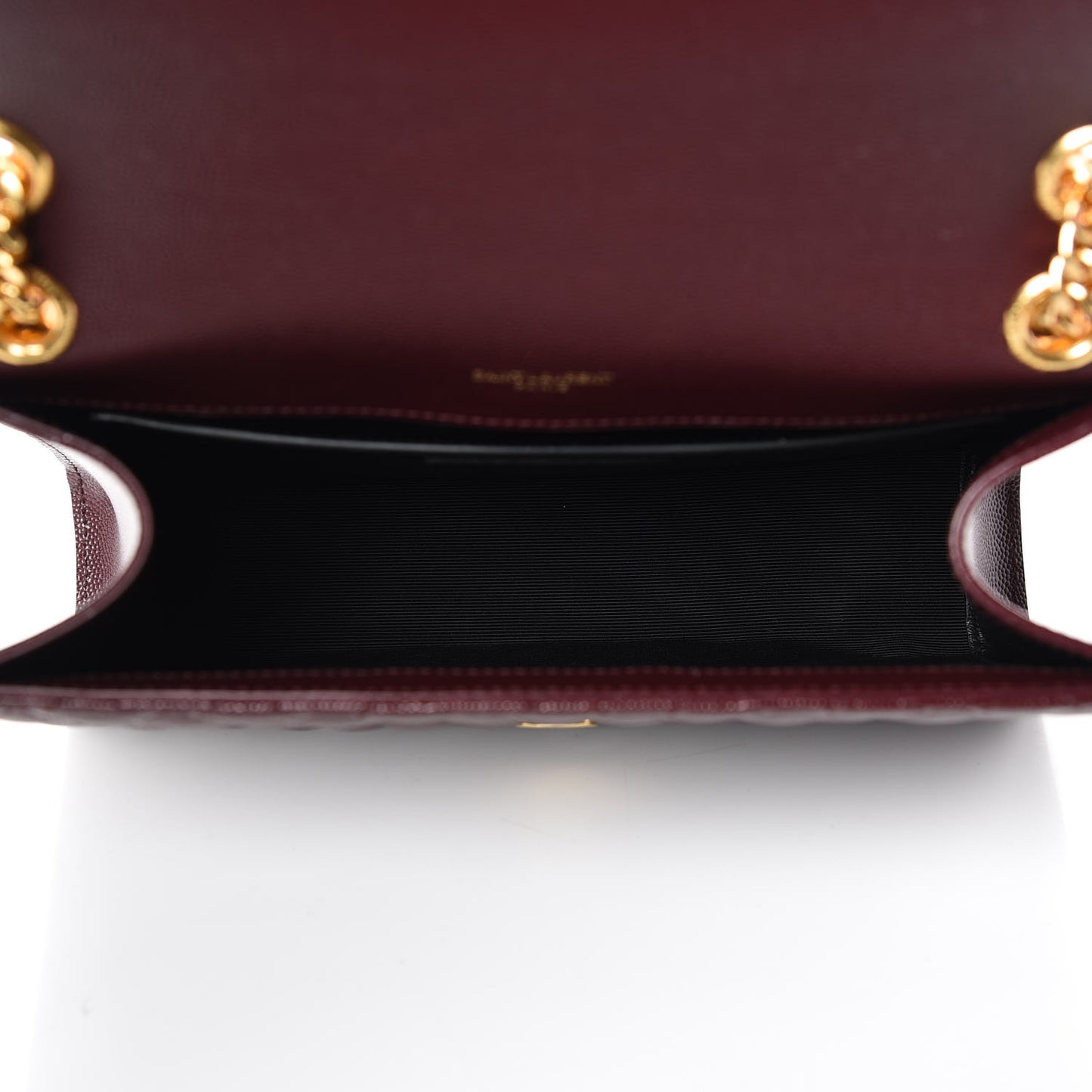 Grain De Poudre Textured Mixed Matelasse Medium Triquilt Monogram Satchel Rouge Legion