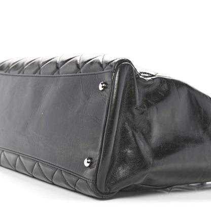 Chanel Glazed Calfskin Quilted Large CC Delivery Tote Black 10 of 14