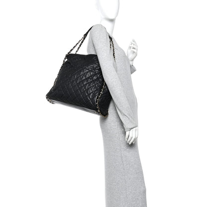 Chanel Calfskin Quilted Large Chain Me Hobo Black 2 of 10