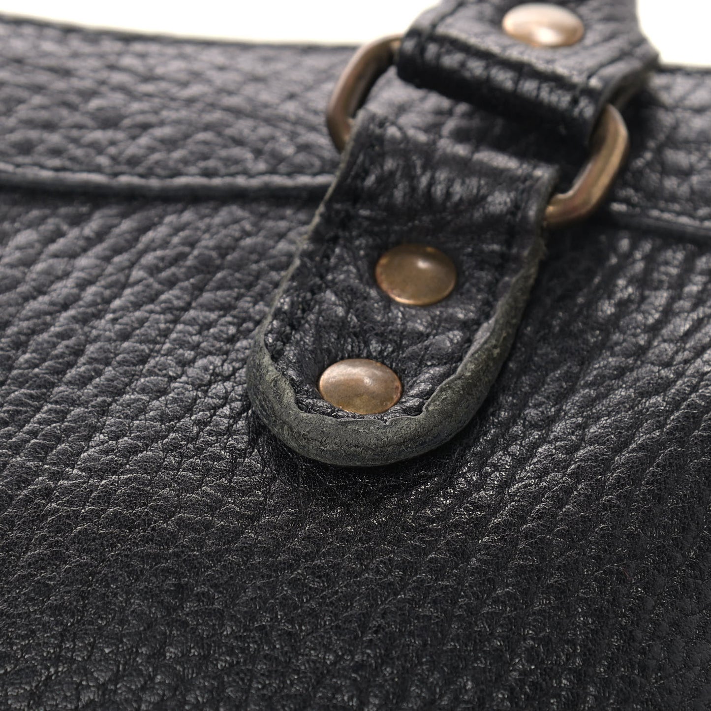 Pebbled Caribou Classic Hardware First Black