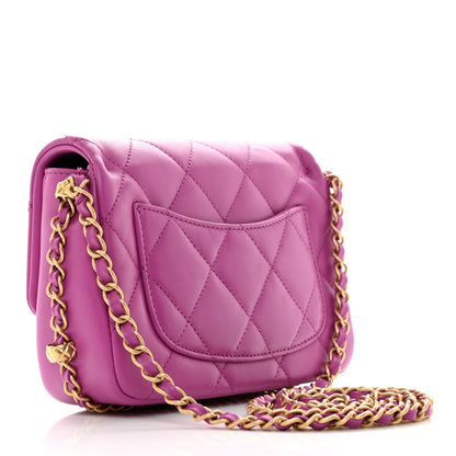 Chanel Lambskin Quilted CC Small Dynasty Flap Purple 3 of 10