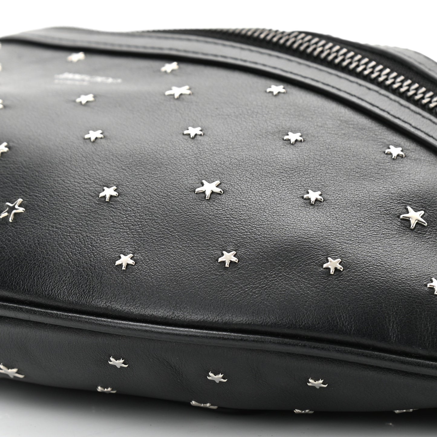 Calfskin Star Studded Belt Bag Black