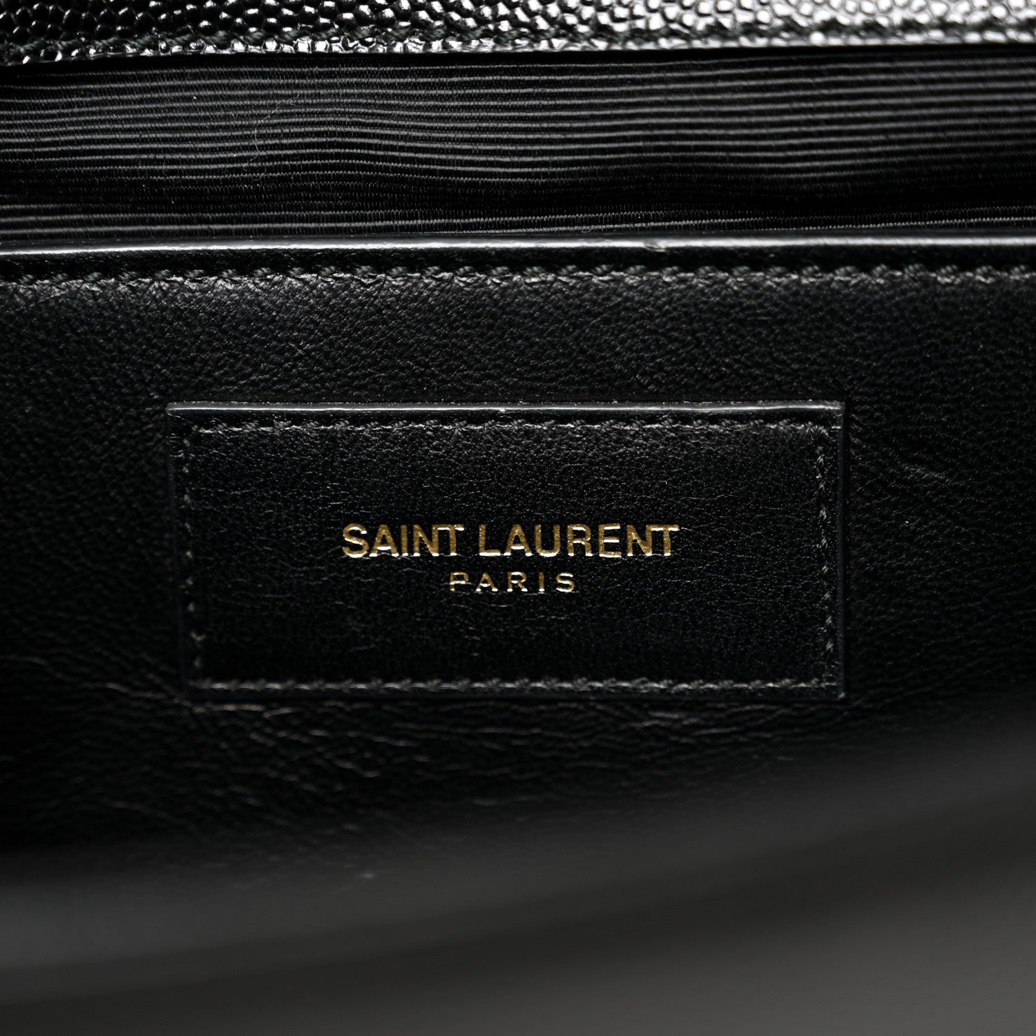 Saint Laurent Grain De Poudre Monogram Cassandre Clutch Black 6 of 6