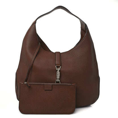 Gucci Soft Grained Calfskin Large Jackie Hobo Nut Brown 2 of 9
