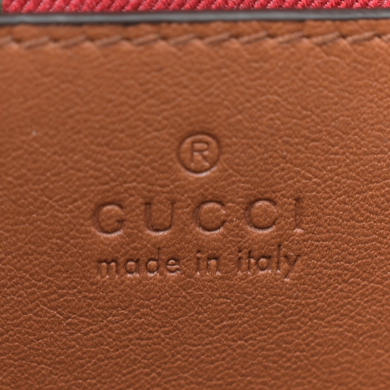 Gucci GG Supreme Monogram Textured Calfskin Emblem Mini Shoulder Bag Beige Dark Brown 6 of 10