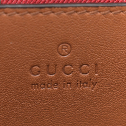 Gucci GG Supreme Monogram Textured Calfskin Emblem Mini Shoulder Bag Beige Dark Brown 6 of 10