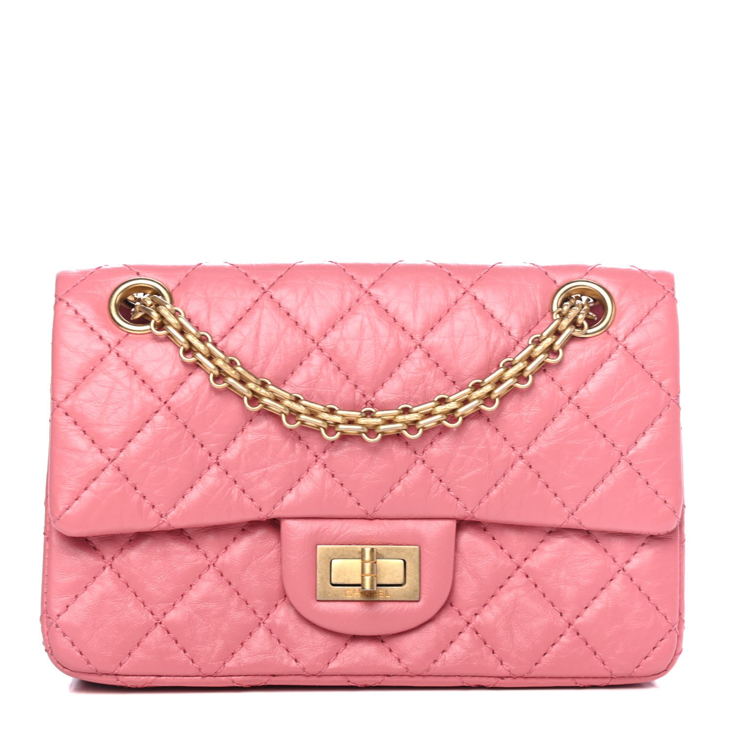Chanel Aged Calfskin Quilted 2.55 Reissue Mini Flap Pink 1 of 4