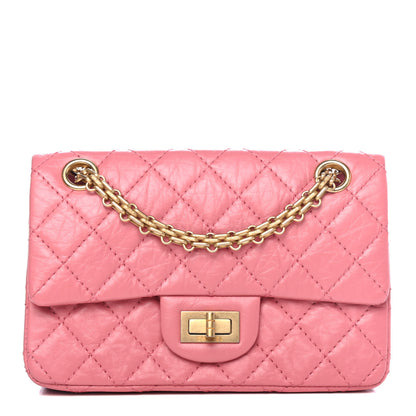 Chanel Aged Calfskin Quilted 2.55 Reissue Mini Flap Pink 1 of 4