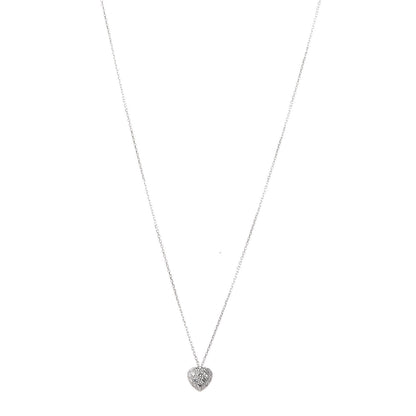 Cartier 18K White Gold Diamonds Bubble Heart Necklace 1 of 6