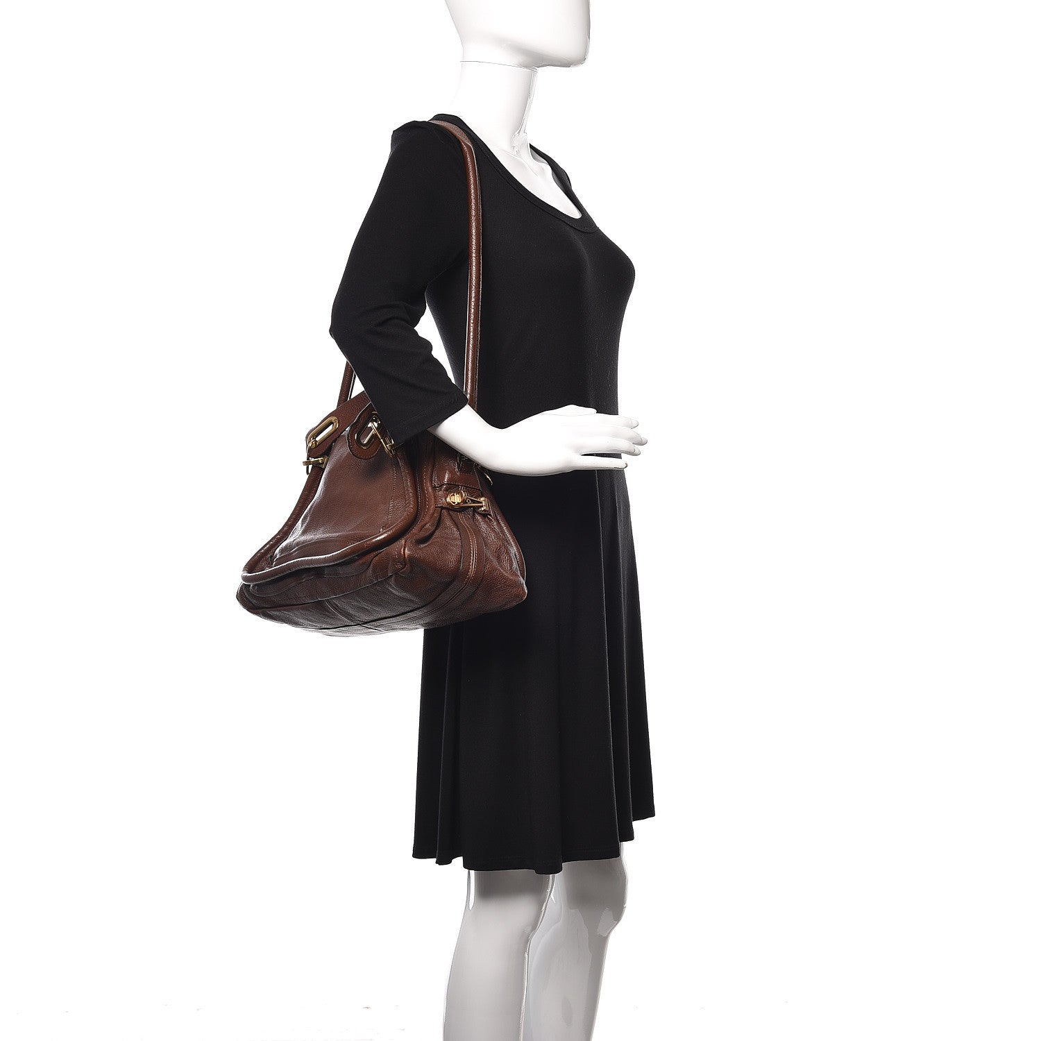 Chloe Calfskin Medium Paraty Chocolate 2 of 8