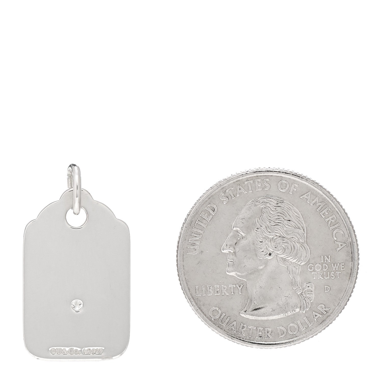 Tiffany Sterling Silver Diamond Best Tag Charm 2 of 3