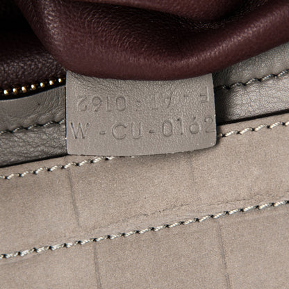 Celine Crocodile Embossed Nubuck Medium Trapeze Grey 7 of 7