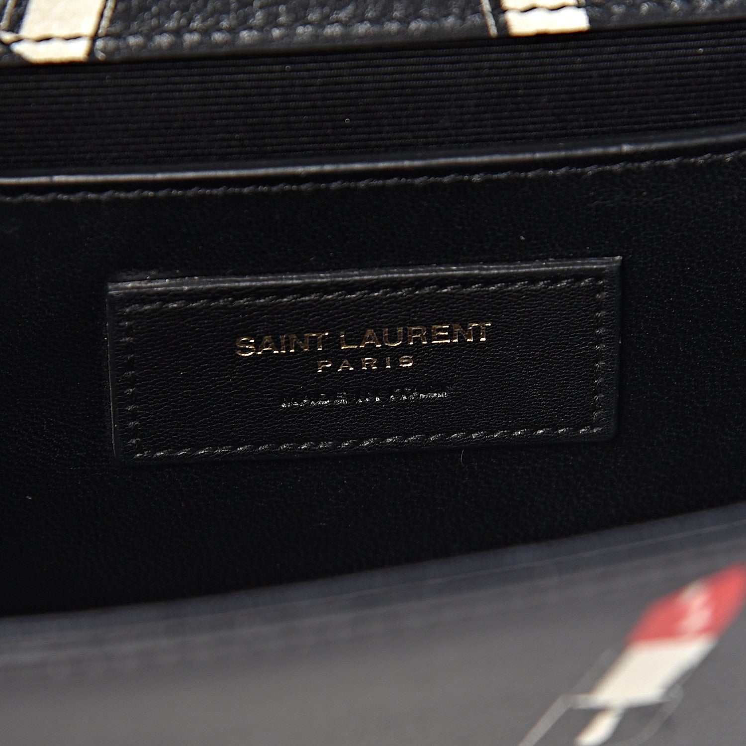 Saint Laurent Calfskin Lipstick Print Classic Monogram Kate Clutch Black 6 of 6