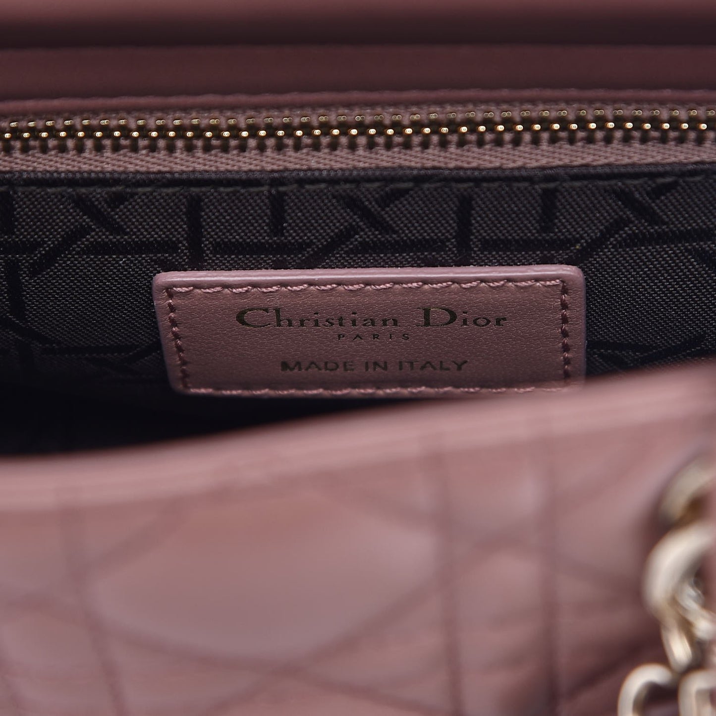 Lambskin Cannage Mini Lady Dior Blush