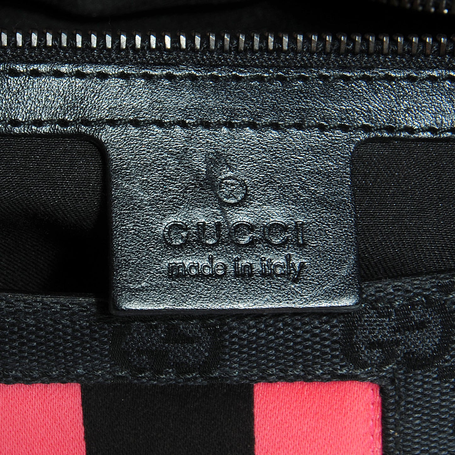 Monogram Horsebit Web Flap Bag Black Pink