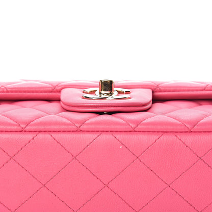 Chanel Lambskin Quilted Mini Rectangular Flap Dark Pink 13 of 13