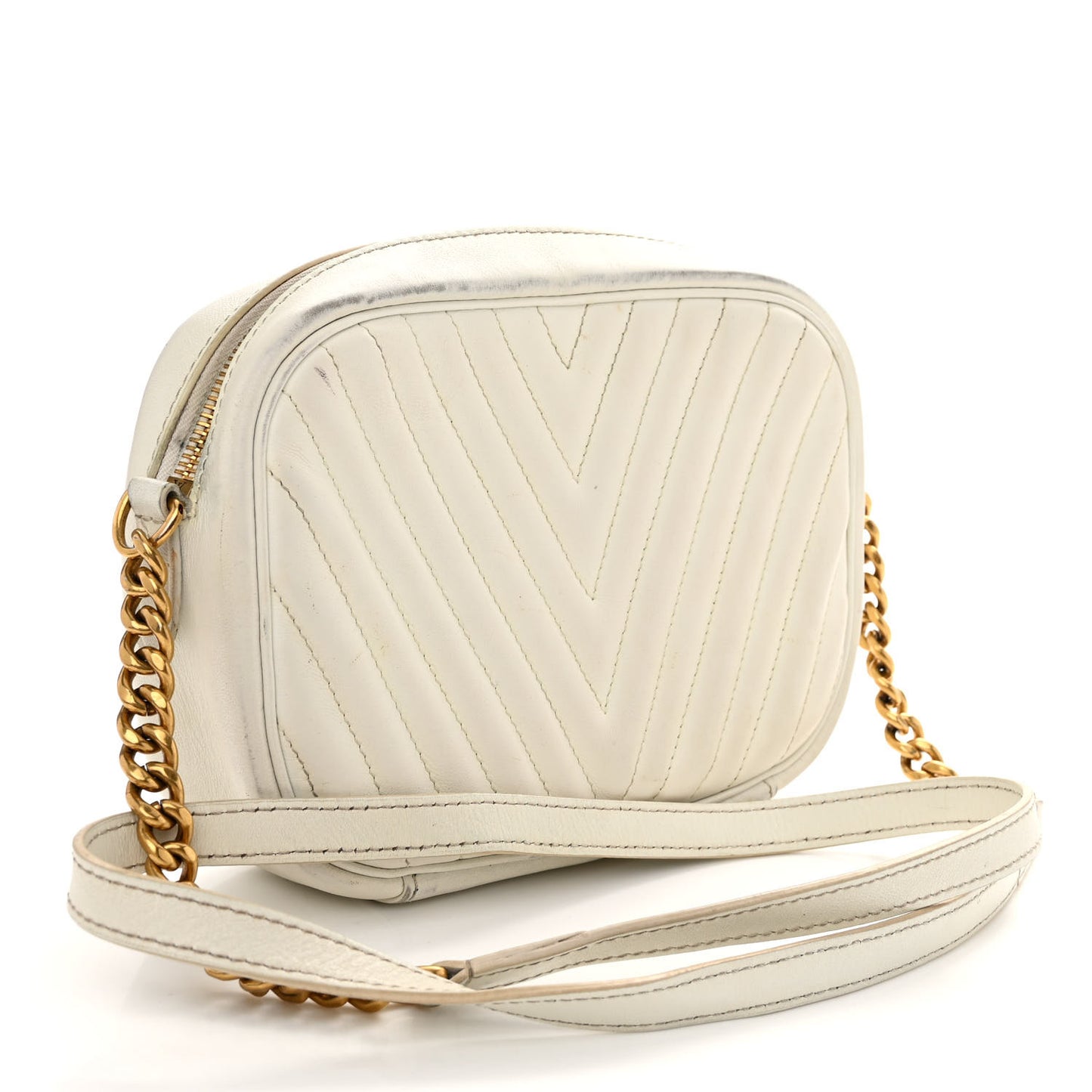 Calfskin New Wave Camera Bag White