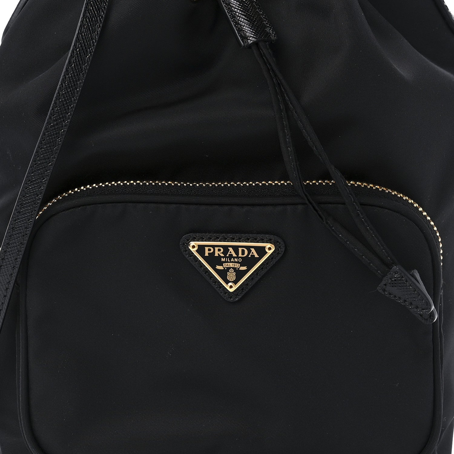 Prada Re-Nylon Duet Drawstring Shoulder Bag Black 10 of 11