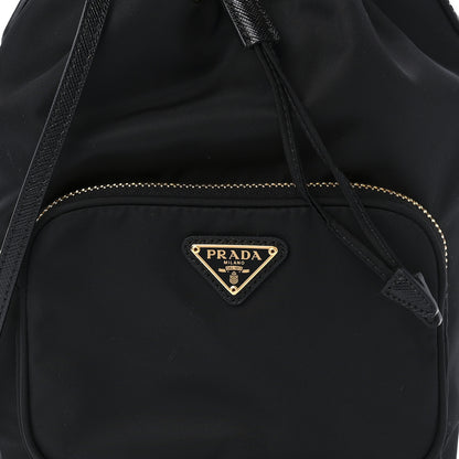 Prada Re-Nylon Duet Drawstring Shoulder Bag Black 10 of 11