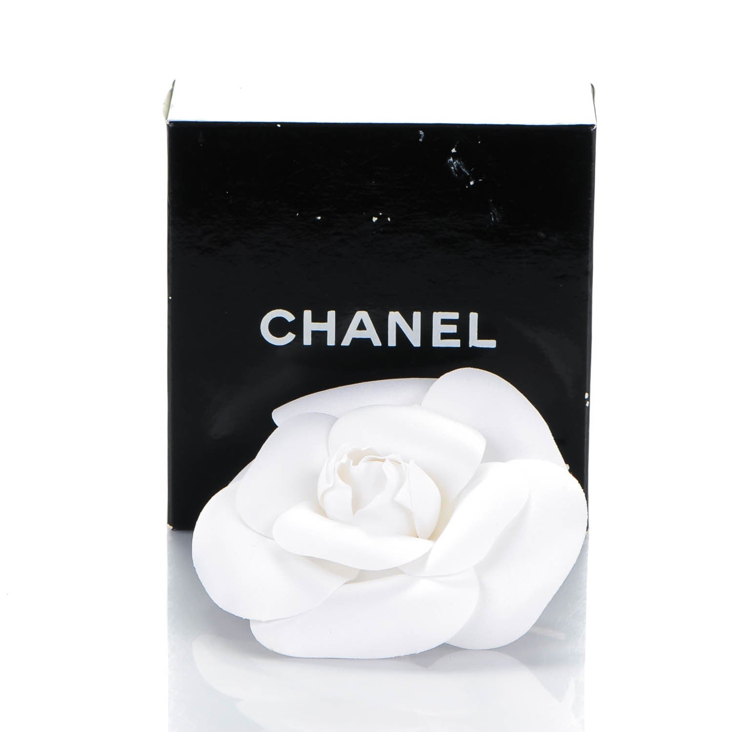 Chanel Crepe Satin Large Camellia Brooch Pin White 5 of 5