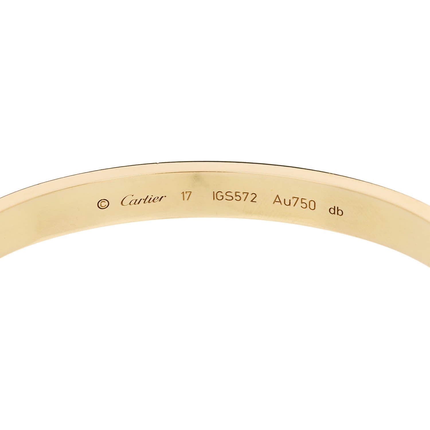 Cartier 18K Yellow Gold LOVE Bracelet 17 6 of 9