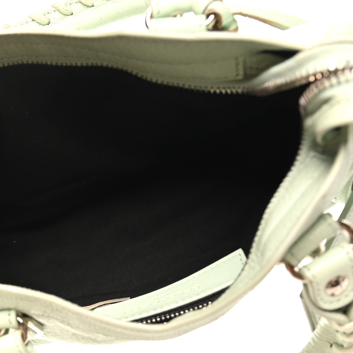 Balenciaga Chevre Silver Metallic Edge Hardware Mini City Vert Anis 6 of 11