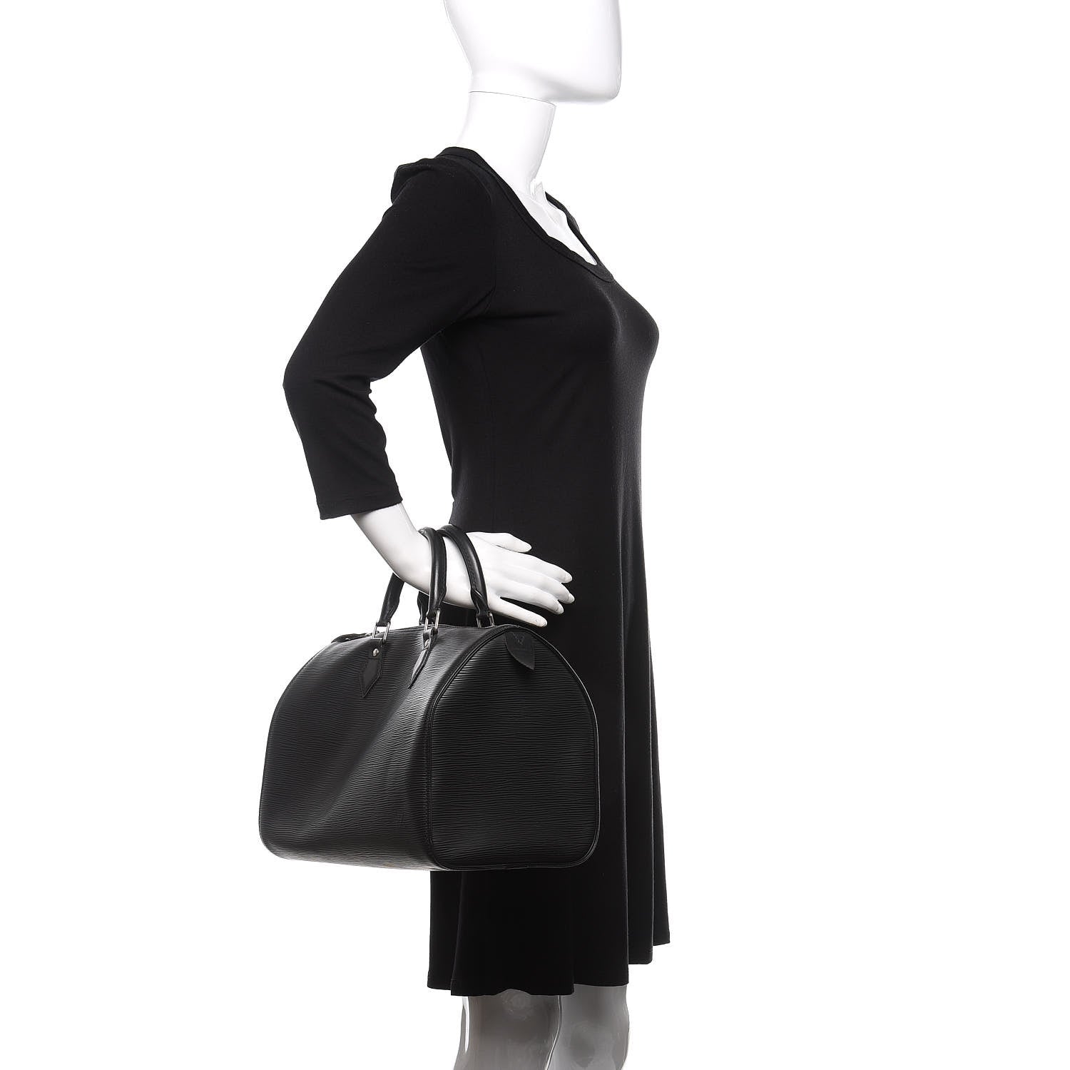 Louis Vuitton Epi Speedy 30 Black 2 of 10